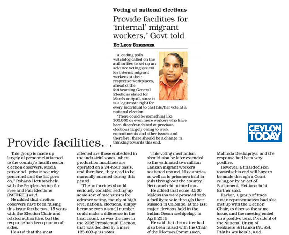 Provide facilities for 'internal' migrant workers,